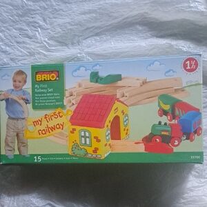 Brioni My First Railway Set - Red, Green, Blue